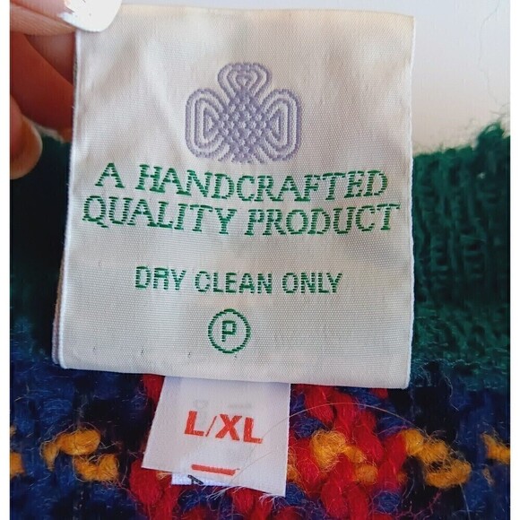 Boyne Valley Weavers 100% Wool Multi-color Plaid Full Zip Sweater/Jacket Sz L/XL - Picture 6 of 9